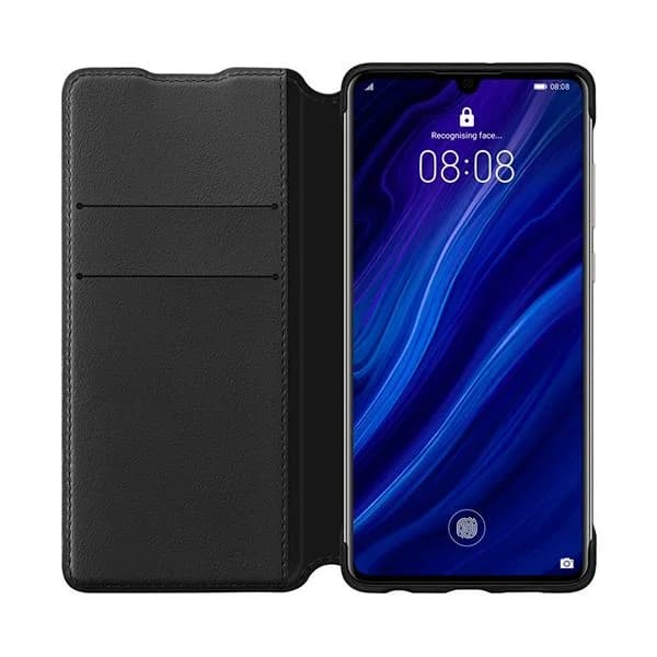 Huawei Capa Huawei P30 Wallet Cover Black