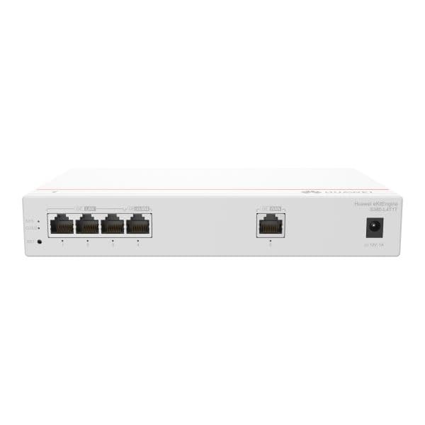 Switch Gigabit Gerível HUAWEI eKit S380-L4T1T de 4 Portas, Montagem em Rack 1U