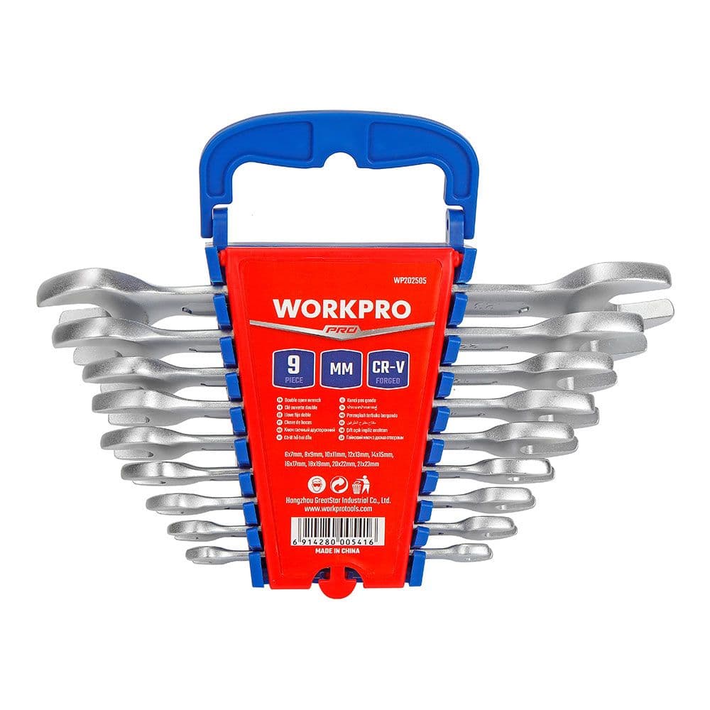 Workpro Chaves Fixas 21100 9 Peças Preto