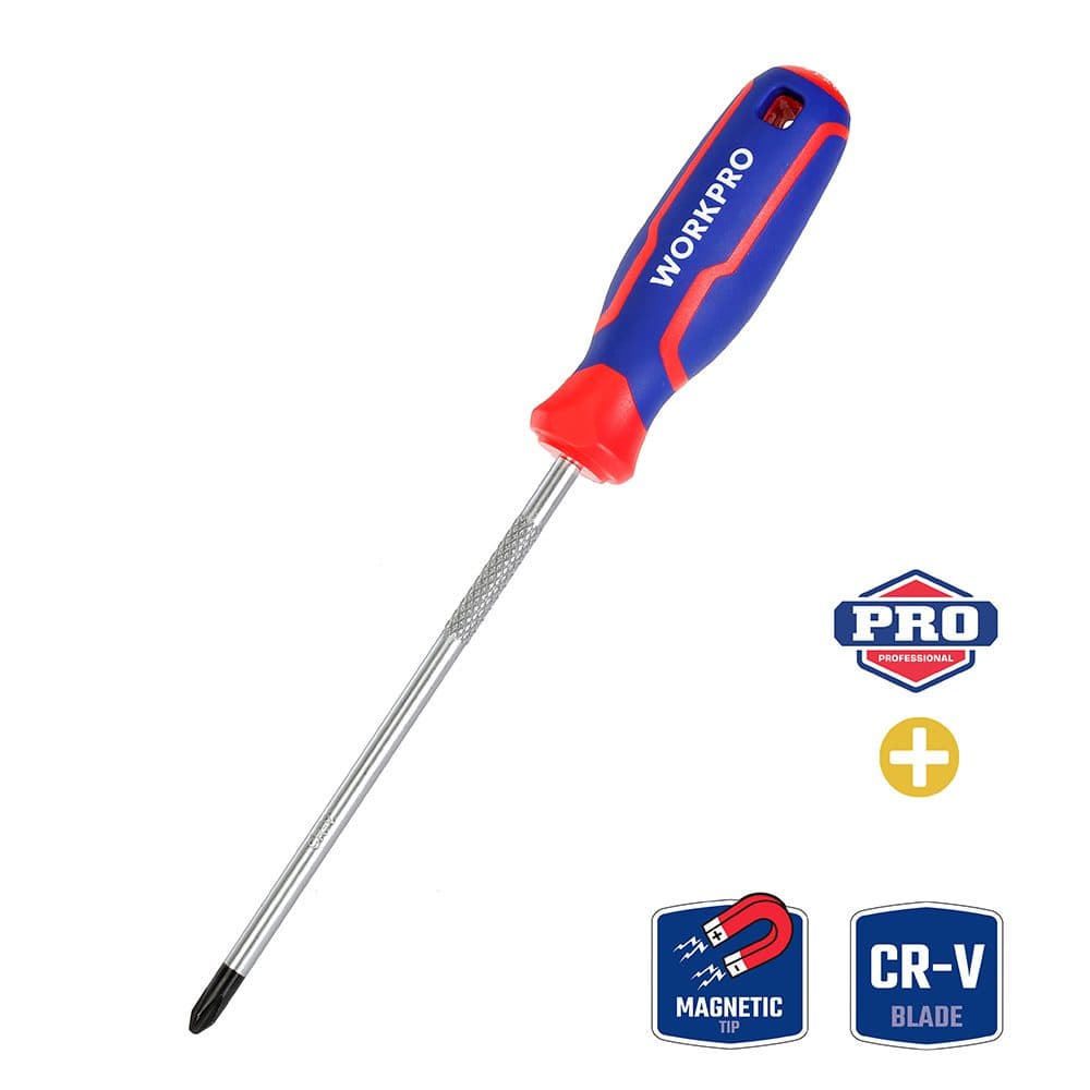 WORKPRO Chave de Fenda Phillips PH1 x 150 mm e PH0 x 75 mm