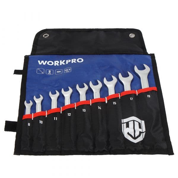 WORKPRO Conjunto de Chaves Fixas Combinadas com Carraca 21130