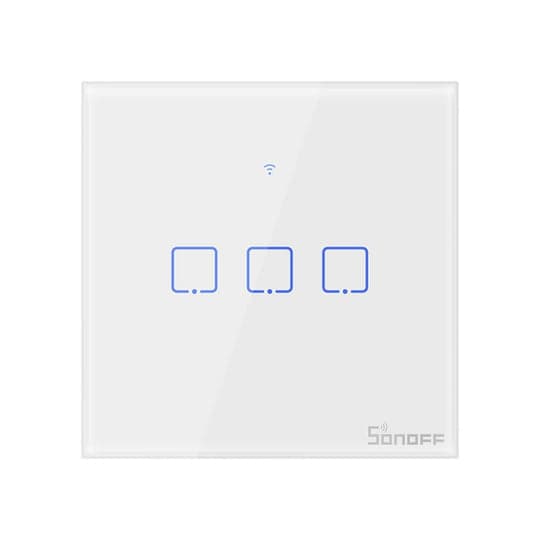 Sonoff Interruptor de Parede Táctil Triplo Wi-Fi - Sonoff T0EU3C-TX - T0EU3