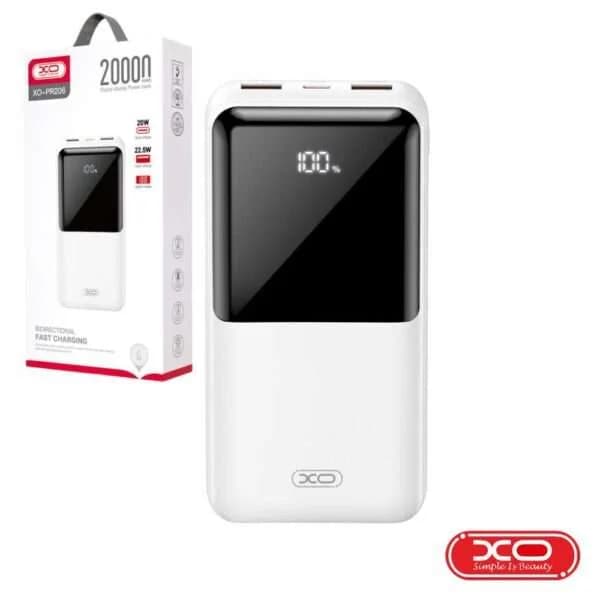 Powerbank 20000mAh 2 USB-A / 1 USB-C PD Branco XO