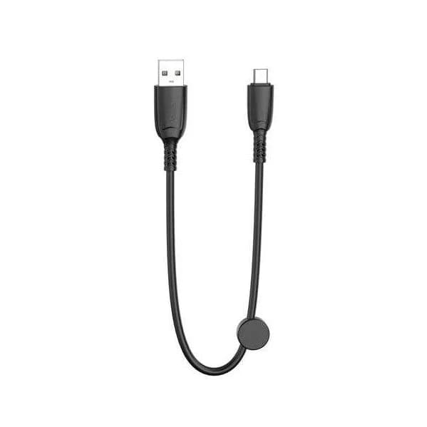 XO NB247 Cabo Carregamento Rápido USB para Micro USB 6A 25cm com Clipe Black