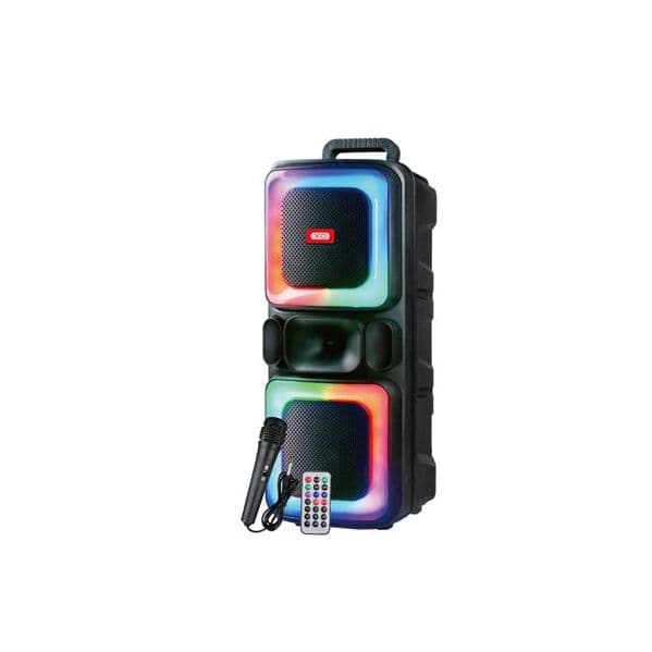 XO F55 Coluna Amplificada Portátil Karaoke 20W Bluetooth RGB Preto