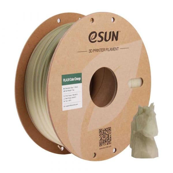 eSUN Filamento PLA UV Color Change 1.75mm 1Kg Verde