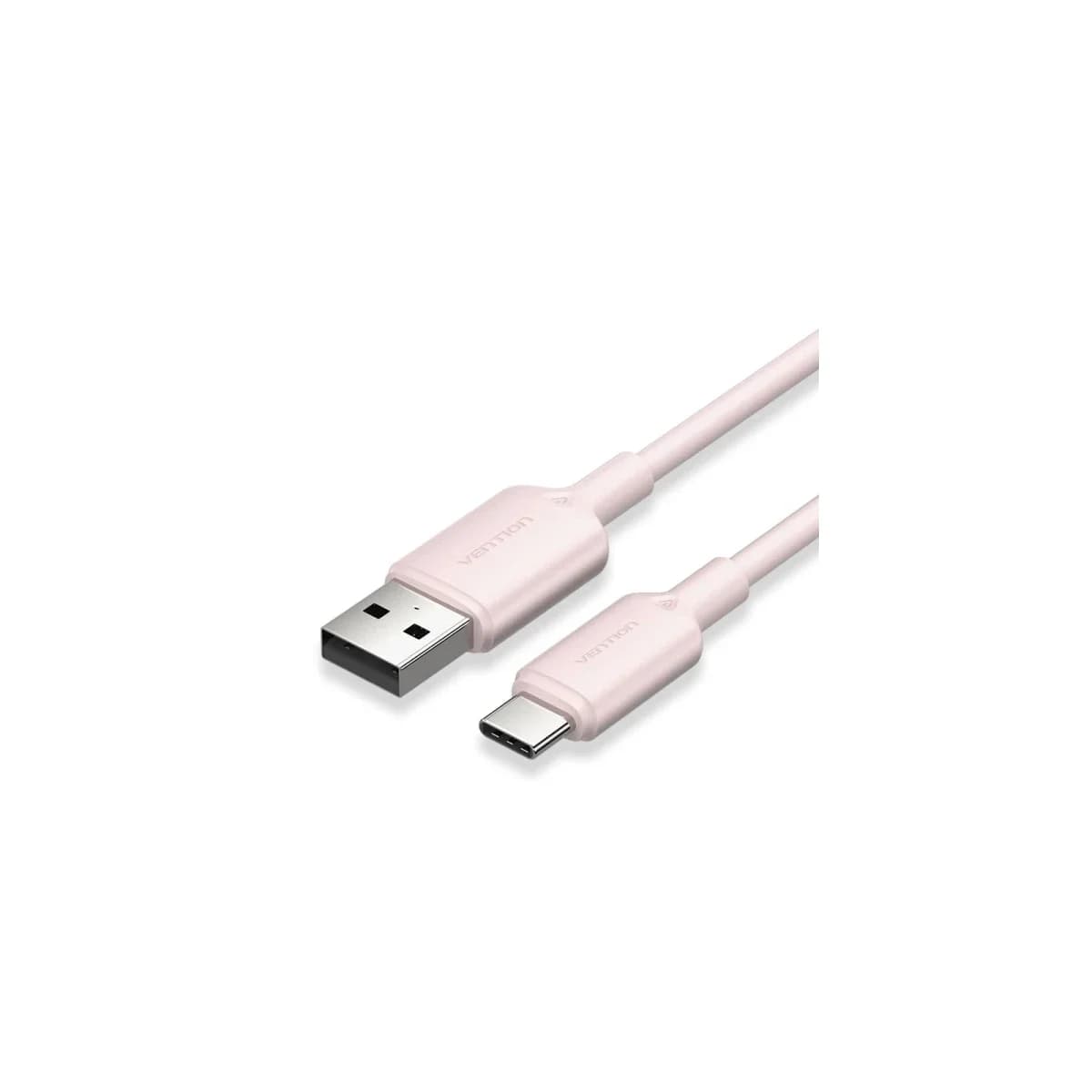 Vention CTQPH Cabo USB 2.0 Tipo-C Macho - Tipo-C Macho 60W 480Mbps 2m Rosa Trançado
