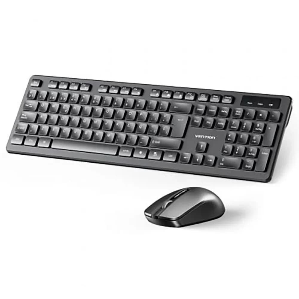 Teclado Vention KTDB0-ES Rato Sem Fios Espanhol Preto