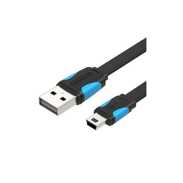 Vention VAS-A14-B200 Cabo USB 2.0 Mini USB Macho - USB Macho 10W 480Mbps 2m Azul e Preto