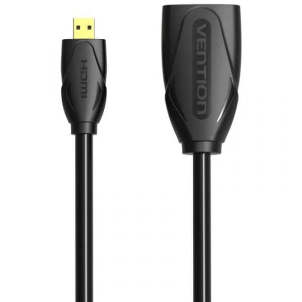 Vention CableTech Cabo Micro HDMI para HDMI Fêmea 4K 60Hz 1m Black