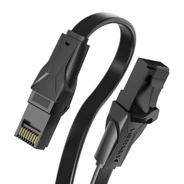 Vention IBABS Cabo de Rede RJ45 UTP Cat.6 Plano 25m Preto