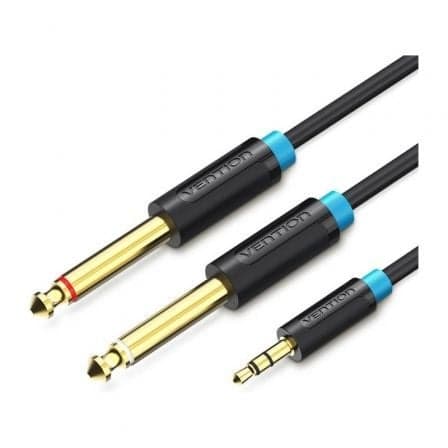Vention Cabo Áudio Jack 3.5mm M Stéreo - 2 Jacks 6.5mm M Mono 3m