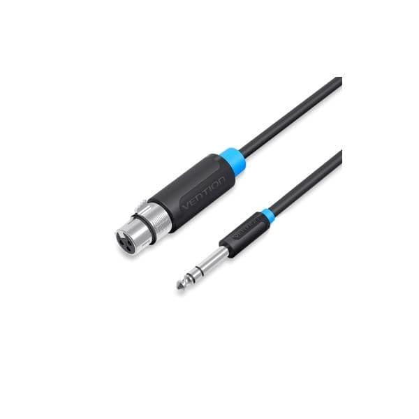 Vention Cabo Áudio Jack 6.5mm M Stéreo Xlr F 3mts Black - 18-BBEBI