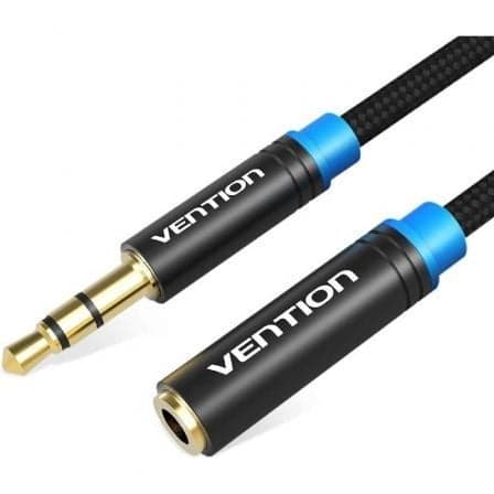 Vention VAB-B06-B500-M Cabo Extensão Áudio Estéreo Jack 3.5mm Macho para Fêmea 5m Preto