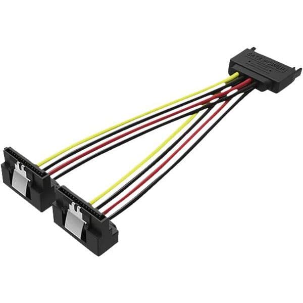 Vention KDBBB Cabo de Alimentação SATA Macho para 2x SATA Fêmea 15 cm Preto