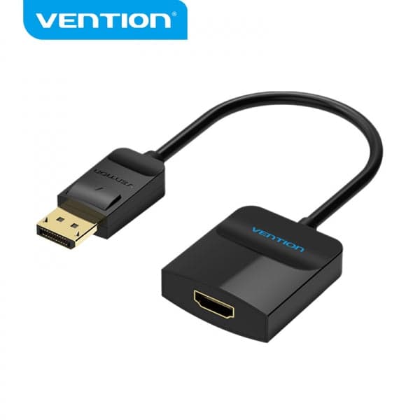 VENTION HBGBB Conversor DisplayPort Macho para HDMI Fêmea 15cm Preto