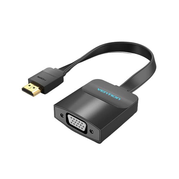 Vention 74345 Cabo Conversor HDMI Macho para VGA Fêmea com Jack 3.5mm Fêmea 15cm Preto