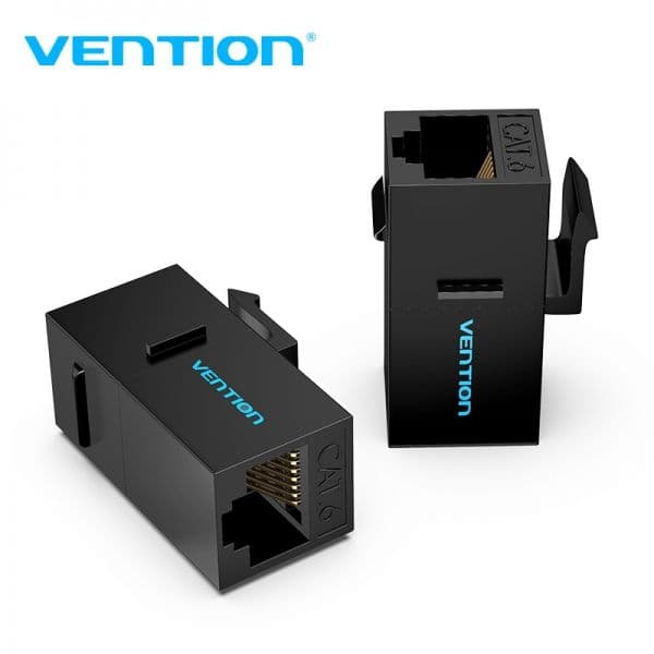 Vention Adaptador RJ45 Fêmea para Fêmea Cat6 UTP Pack 5 Preto