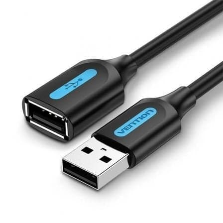 Vention CBIBJ Cabo Extensão USB 2.0 A Macho para A Fêmea 480Mbps 5m Black