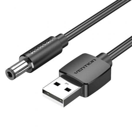 Vention CEYBD Cabo de Alimentação USB-A Macho para DC 5.5mm Macho 0.5m Preto