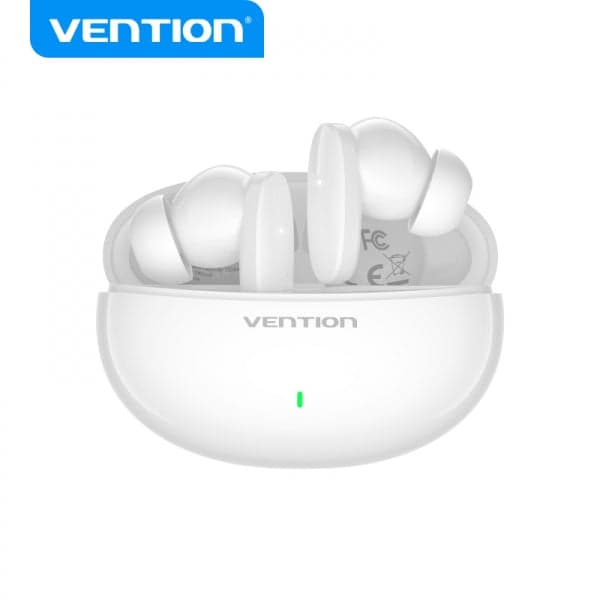 Auscultadores Vention NBFW0 Bluetooth com estojo de carregamento/ Autonomia 7h/ Branco - NBFW0