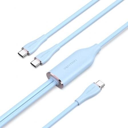 Vention CTMSG Cabo USB-C Macho a 2xUSB-C Macho 100W 480Mbps 1.5m Azul