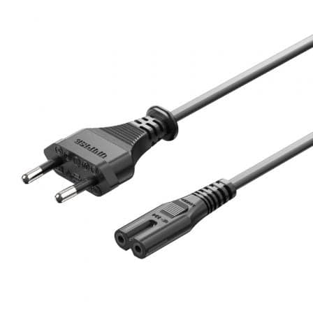 Vention ZCLBAC Cabo de Alimentação Forma 8 CEE7/16 Macho para C7 Fêmea 1.8m Preto