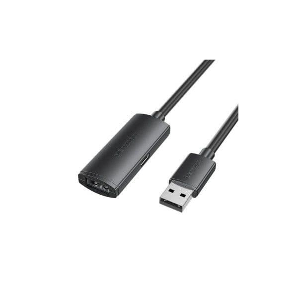 Vention Cabo de Extensão USB-A 2.0 Ativo Macho-Fêmea 480Mbps 10m Preto