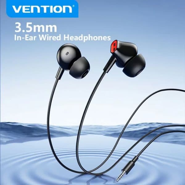 Vention Auriculares Echo Lite com Microfone Jack 3.5mm Black