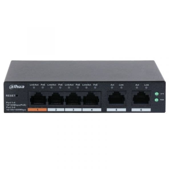 Switch Cloud Dahua Dhcs40064et60 com 4 portas PoE