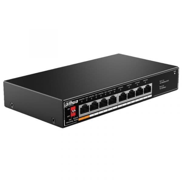 Switch It Dahua Dhsf1008lp 8port Switch de mesa não gerenciado com ponto de entrada de 4 portas