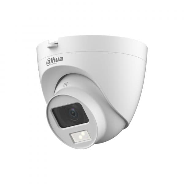 Dahua Câmara de Segurança DH-HAC-HDW1200CLQP-IL-A-0280B-S6 2MP Smart Dual Light HDCVI 4en1 Dome/Turret Branco/Preto