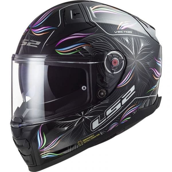 LS2 Capacete FF811 Vector Ii Tropical Black / White XS