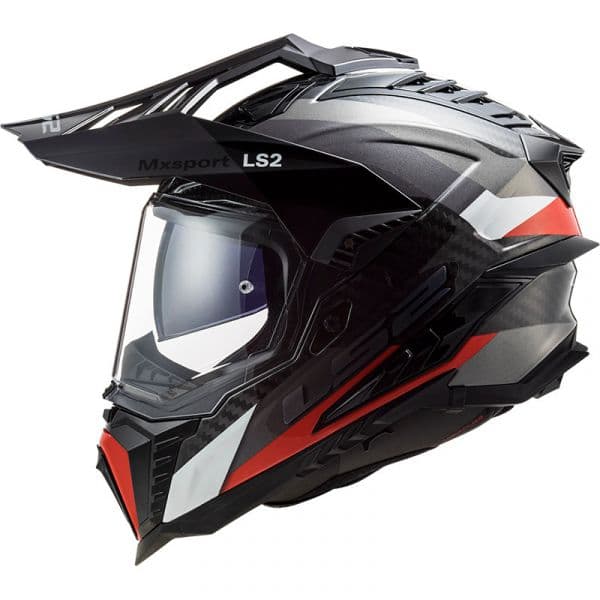 LS2 Capacetes MX701 Explorer C 2206 Frontier Titanium Red L