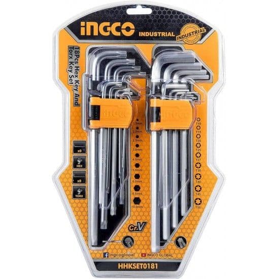 INGCO Chave Sextavada e Chave Torx 1.5-10mm - HHKSET0181