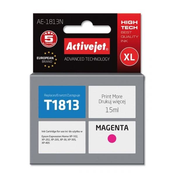 Tinteiro Epson 18XL C13T18134010 Magenta Compatível