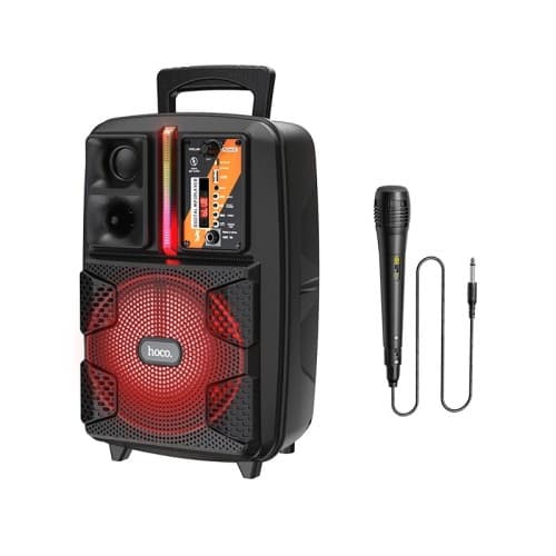 Coluna Sem Fio Portátil Ailiang BS37 com Microfone Preto