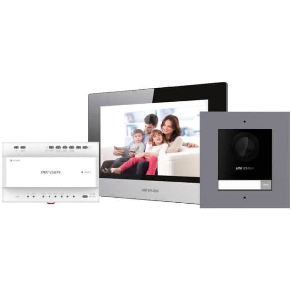HIK VISION Vídeo Porteiro 7" Tátil TCP/IP e WiFi c/ Câmara 2 Mpx e Conexão Central - HIKVISION - - DS-KIS702EY