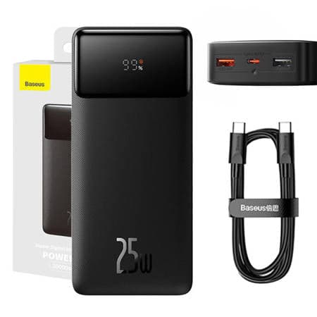 Baseus Bipow powerbank 20000mAh 2x USB / USB Tipo C / 25W Carregamento Rápido AFC FCP (PPBD020301)