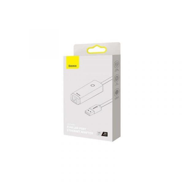 Baseus Adaptador de Rede USB para RJ45 Lite Series 100Mbps Preto