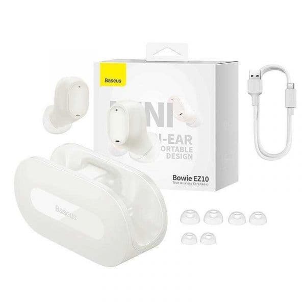 Baseus Auriculares sem Fios Bowie ez10 Branco - - A00054300226-Z1