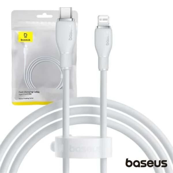 Baseus Cabo Pudding Series Fast Charging Cabo Type-c To Ip 20w 2m Branco