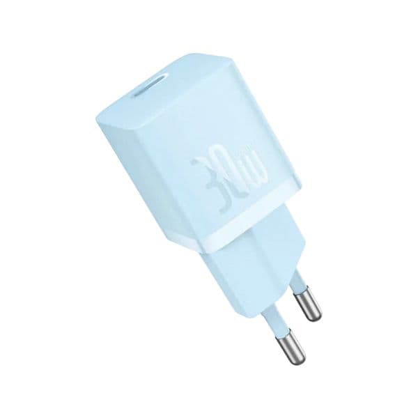 Baseus Carregador de Tomada Type-C Fast Charger (Mini) 1C 30W Azul