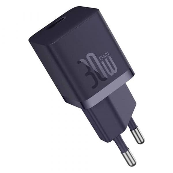 Baseus Carregador de Tomada Type-C GaN5 1C Fast Charge (Mini) 30W Roxo