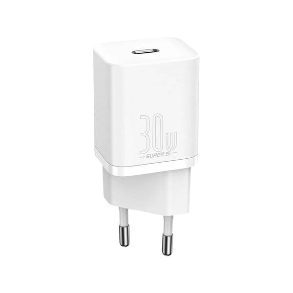 Baseus Carregador de Tomada Type-C Fast Charger (Mini) 1C 30W Branco