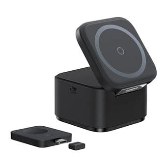 Baseus Carregador MagPro Series 3-em-1 Magnético MagSafe 25W Preto