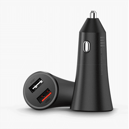 Xiaomi Mi 37W Dual-Port Carregador de Isqueiro Preto