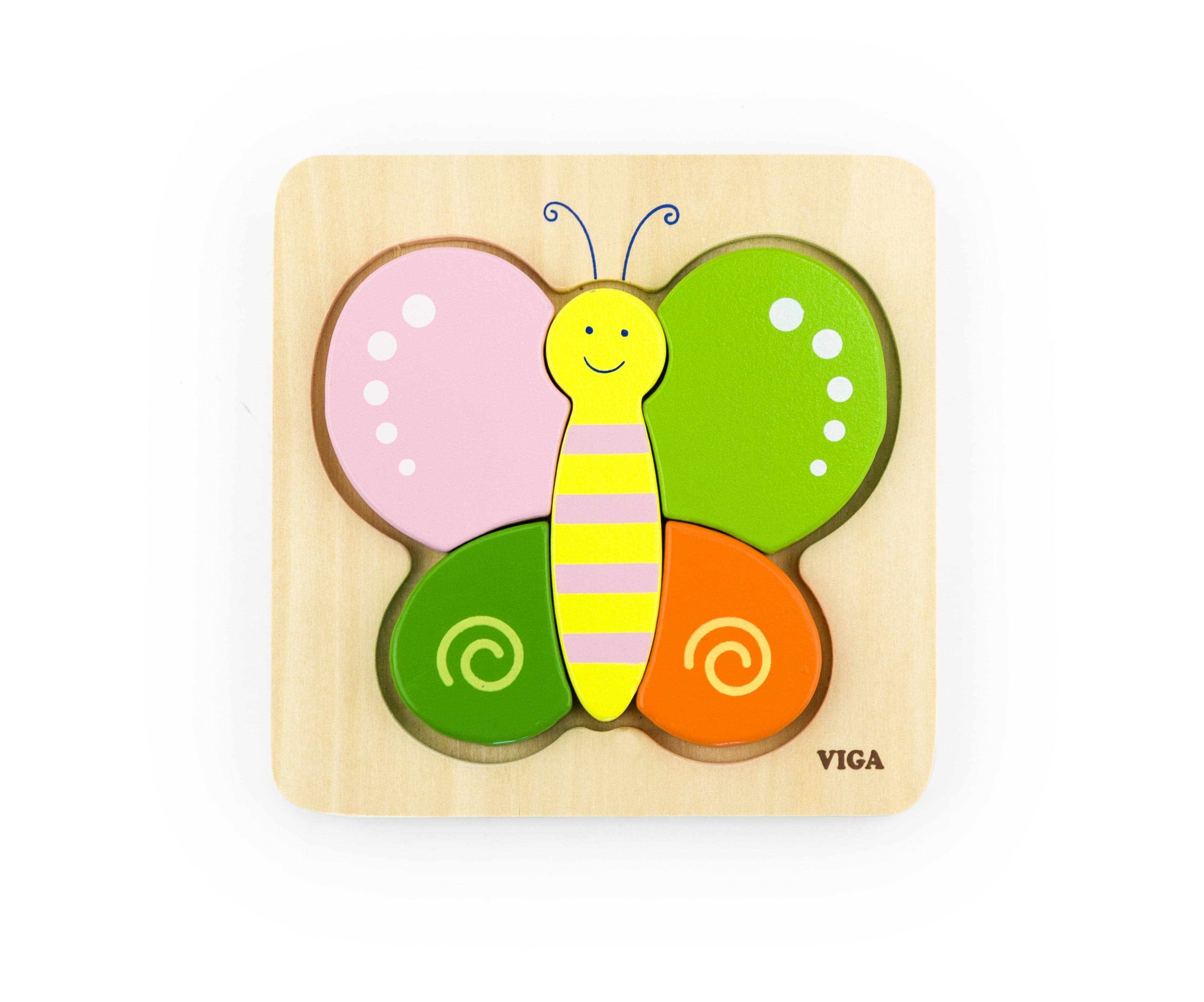 Viga Puzzle de Blocos Borboleta