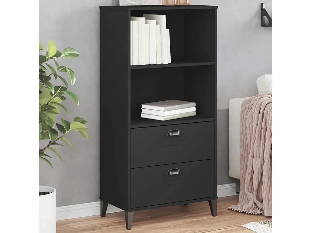 Estante VIKEN 60x35x123 cm derivados de madeira preto PT838053