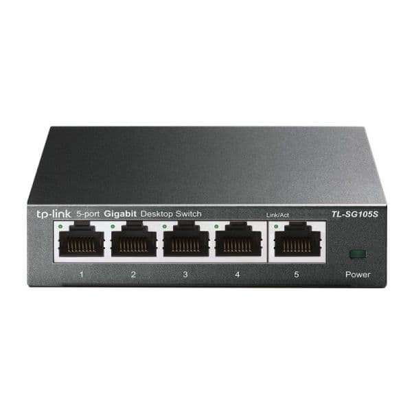 Tp-link Switch TL-SG105S, com 5 Portas Gigabit, com Caixa Metálica e Tecnologia Green. - 520637